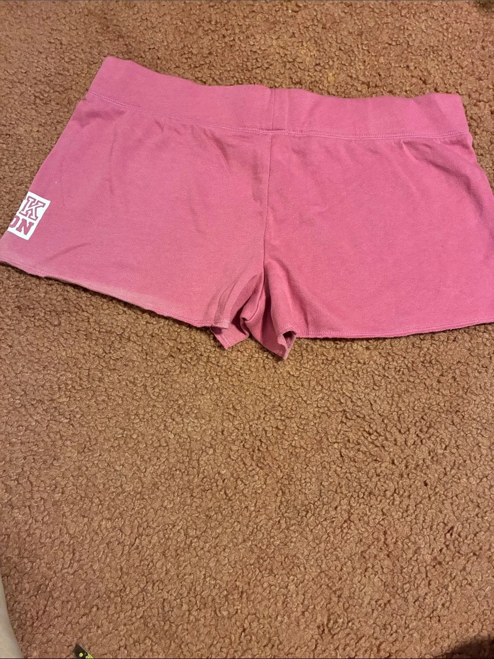 Victoria's Secret PINK Shorts - Dusy Rose Pink with White Logo, Medium